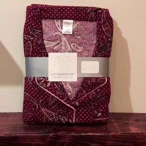 NWT Liz Claiborne Two-Peice Sleep Set Women's Size Large 100% Cotton